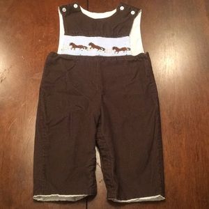 Cupcake Originals - Smocking horse overalls